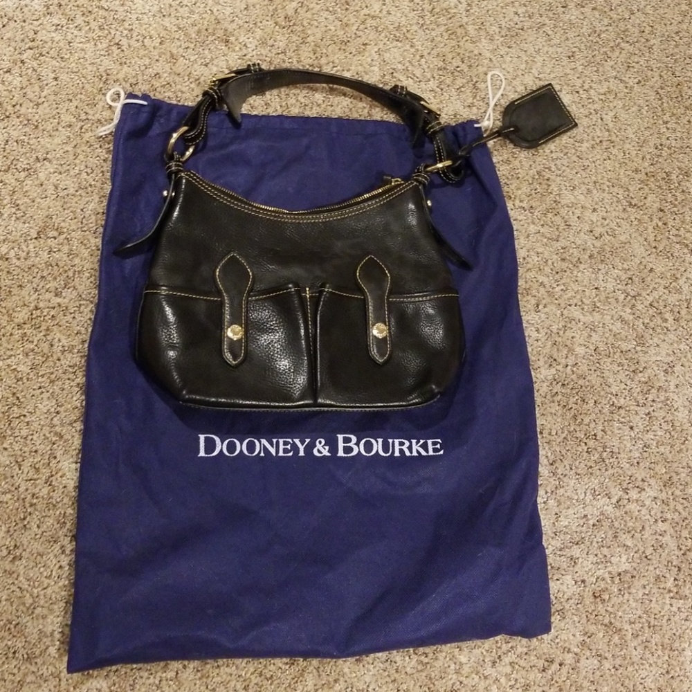 Black leather Dooney and Bourke handbag